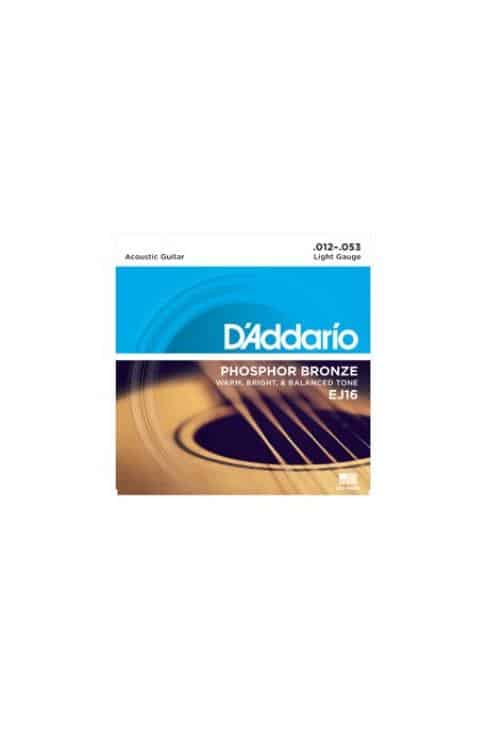 CUERDAS ACÚSTICA D´ADDARIO EJ16 12-53