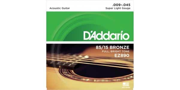 CUERDAS ACÚSTICA D´ADDARIO EZ890 09/45 JUEGO