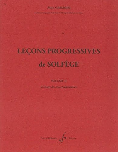 LECCIONES PROGRESIVAS DE SOLFEO V.II GRIMOIN BILLAUDOT