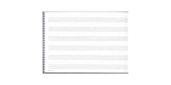 LIBRETA GUITARRA HEXAGRAMA FOLIO APAISADO 6 PAUTAS