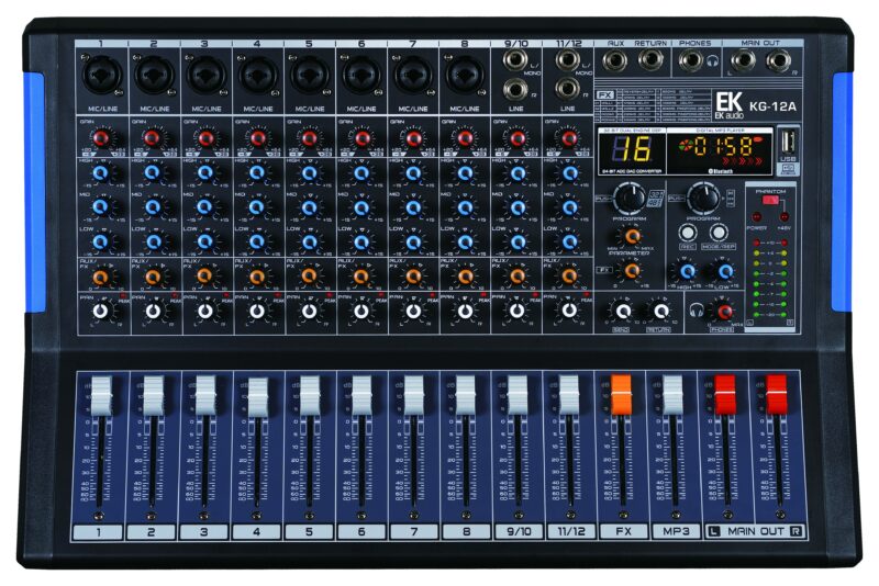 MESA DE MEZCLAS EK AUDIO CON EFECTOS KG12A