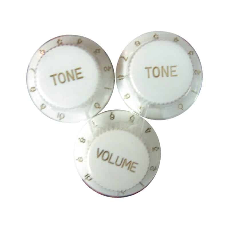 SET 3 BOTONES RETRO PARTS TIPO STRATO BLANCOS RP215W