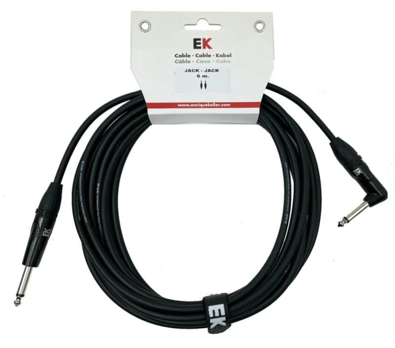 CABLE JACK RECTO JACK ACODADO 6M EK AUDIO PJJ0066