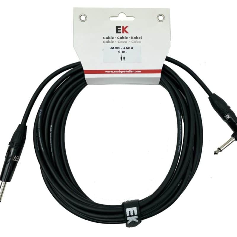 CABLE JACK RECTO JACK ACODADO 6M EK AUDIO PJJ0066