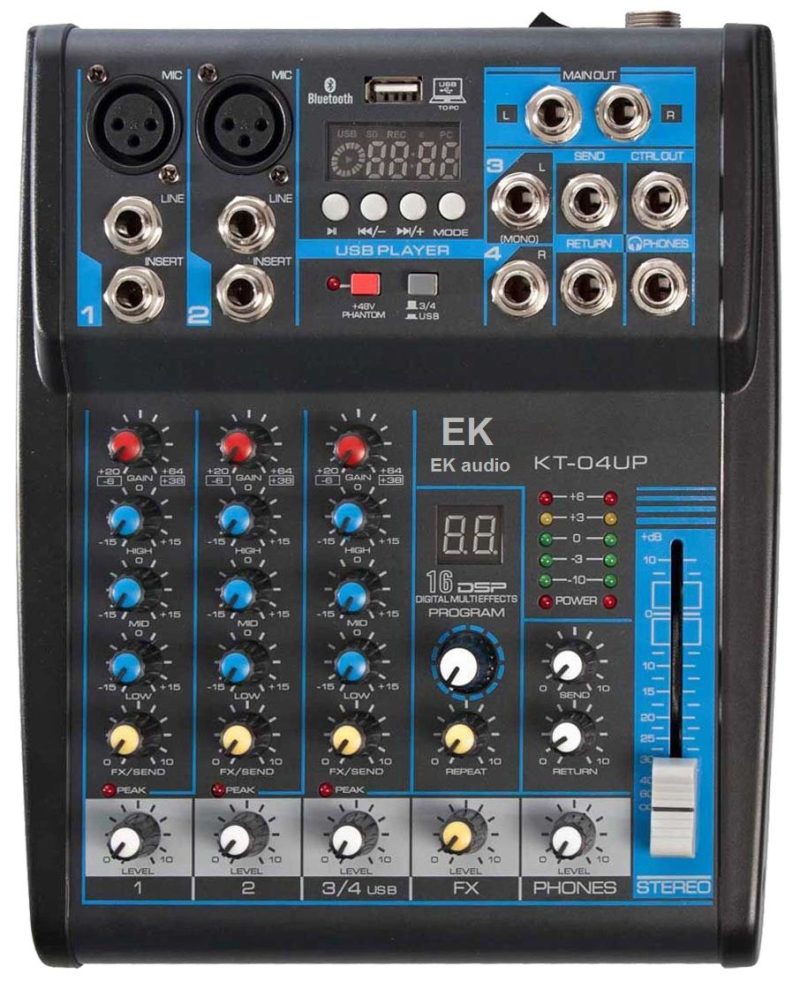 MESA DE MEZCLAS EK AUDIO KT04UP