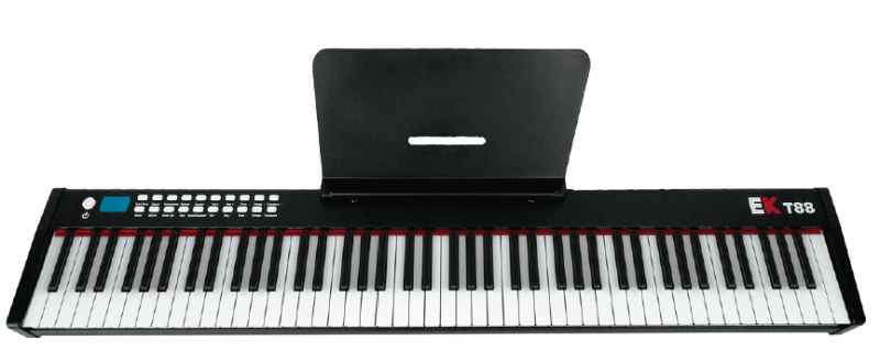 PIANO DIGITAL EK AUDIO 88 TECLAS CON BATERÍA RECARGABLE EKT88BK