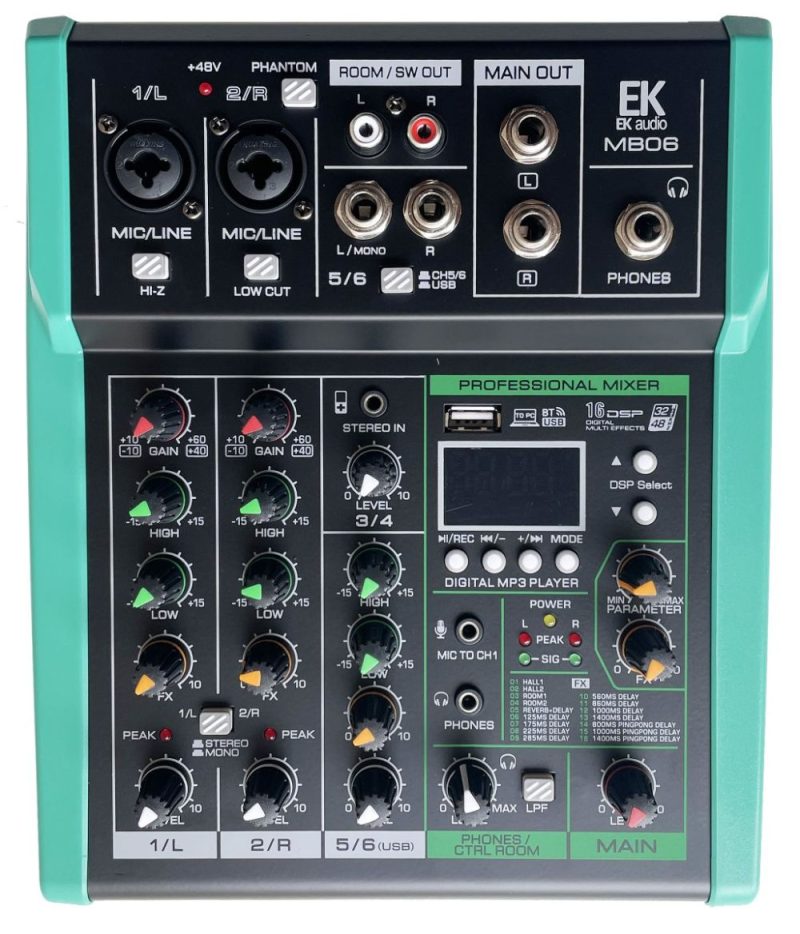 MESA DE MEZCLAS EK AUDIO MB06