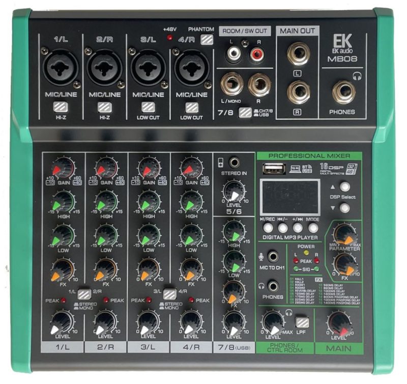 MESA DE MEZCLAS EK AUDIO MB08