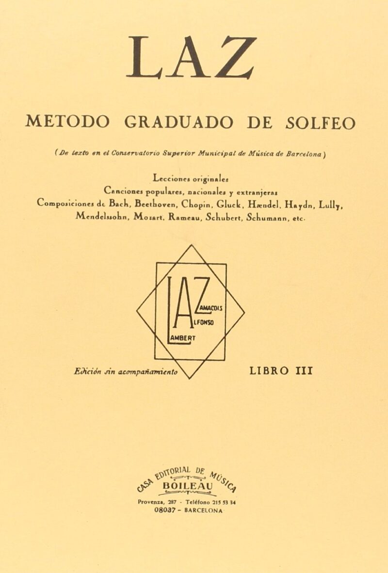 MÉTODO GRADUADO DE SOLFEO LAZ III BOILEAU