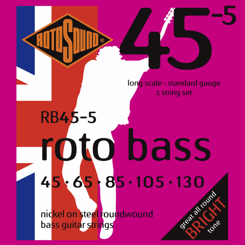 JUEGO 5 CUERDAS BAJO ROTOSOUND RB455 45/130